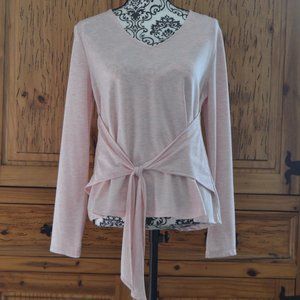A New Day pink tie front soft blouse